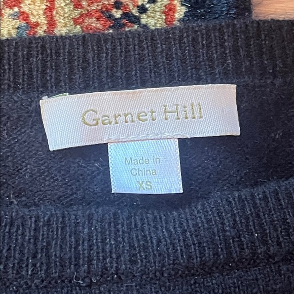 Garnet Hill black cashmere sweater size xs - Picture 2 of 5